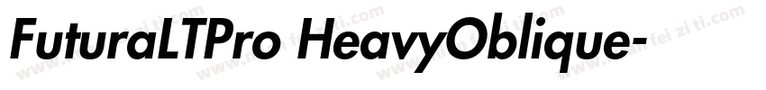 FuturaLTPro HeavyOblique字体转换